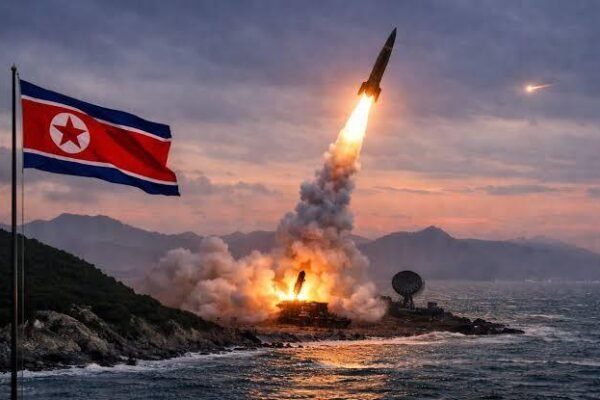 north korea fires ten missiles