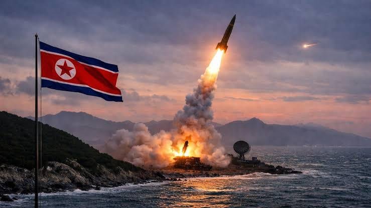 north korea fires ten missiles