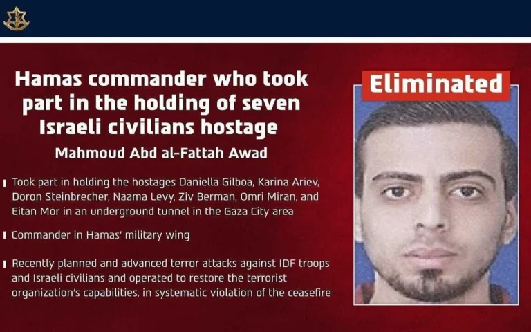 idf says hamas commander killed